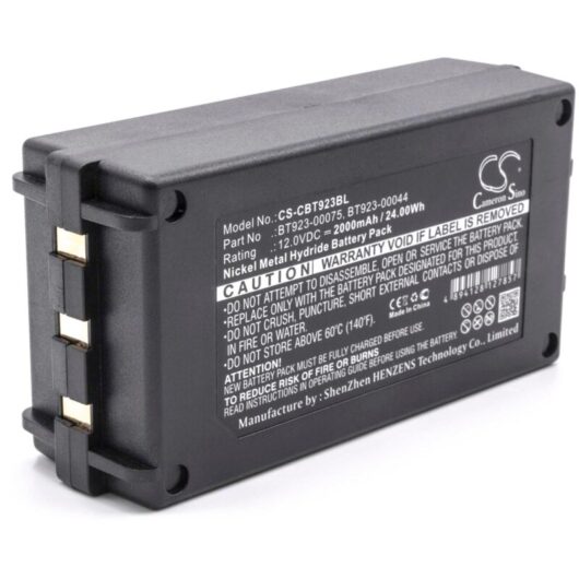 1x Battery Replacement for Cattron Theimeg BT923-00044, BT92300075 for Industrial Radio Remote Control (2000mAh, 12 v, NiMH) - Black - Vhbw
