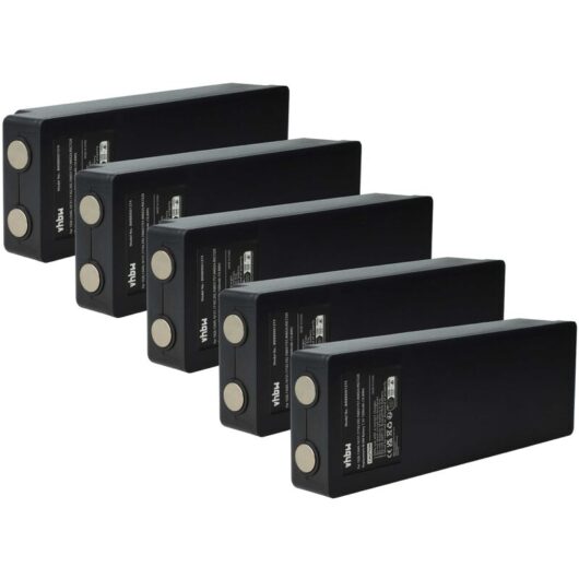 5x Battery compatible with Scanreco Mini, Maxi, Marrel 500, hmf, Palfinger Industrial Radio Remote Control (1500mAh, 7.2 v, NiMH) - Black - Vhbw