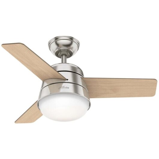 Ceiling fan Finley Nickel with Lights & Remote