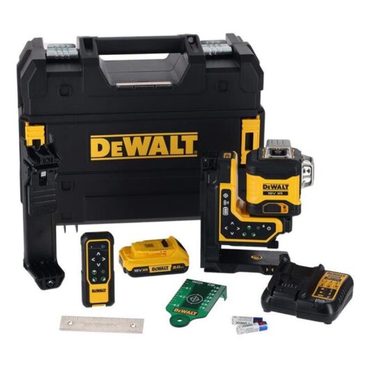 Dewalt - DCLE34035D1-GB 18V 3x 360 Remote Control Green Laser With 1x 2.0Ah Battery