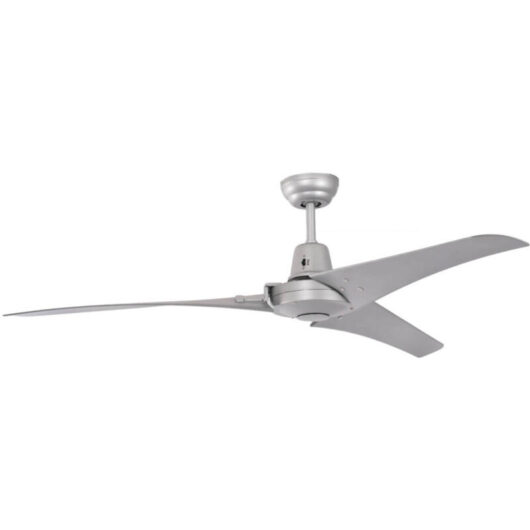 Industrial ceiling fan Vourdries Silver with remote