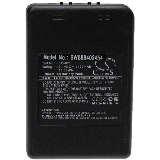 Replacement Battery compatible with Autec djr, fjm, fjr, djs, fjl, fjs, mj, mk Industrial Radio Remote Control (1400 mAh, 7.4 v, Li-ion) - Vhbw