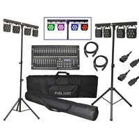 Stage Lighting Set with 8 Pre-Wired LED Pars, DMX Controller & Stands