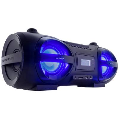 UNIVERSUM BB 500-20 Boombox FM AUX, Bluetooth, CD, SD, USB Incl. remote control, Mood lighting Black