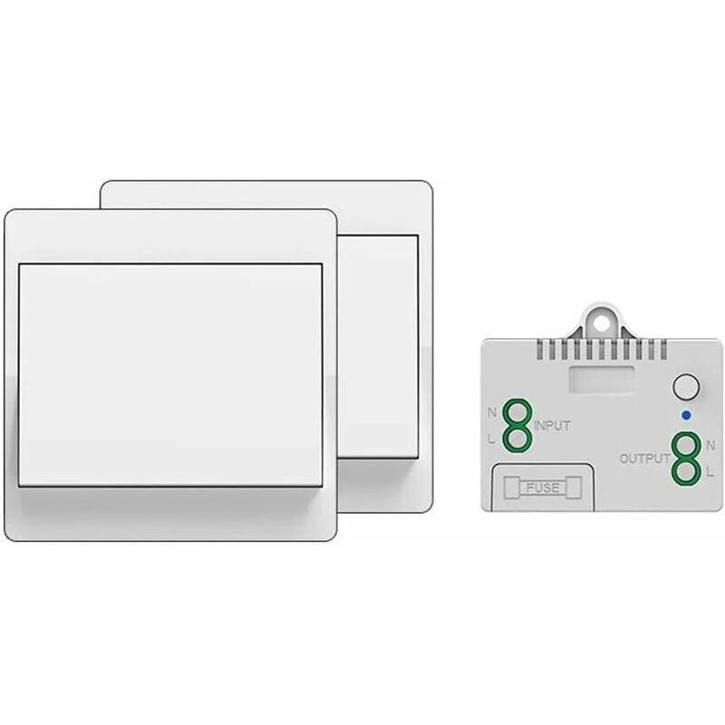 1 To 2) Self-powered wireless switch, no battery, wireless remote control for lights and electrical appliances, waterproof and safe, can be installed