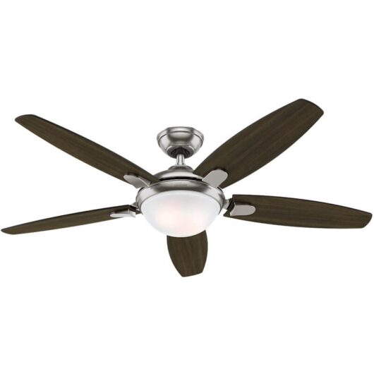 Ceiling Fan Contempo Nickel with Lights & Remote
