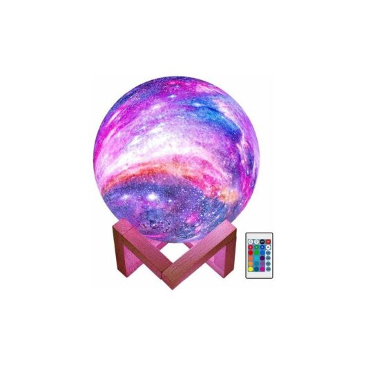 Moon Lamp Galaxy Lamp 5.9 inch 16 Colors led 3D Moon Light Lava Lamp, Remote & Touch Control Star lamp Moon Night Light Gifts for Girls Boys Kids