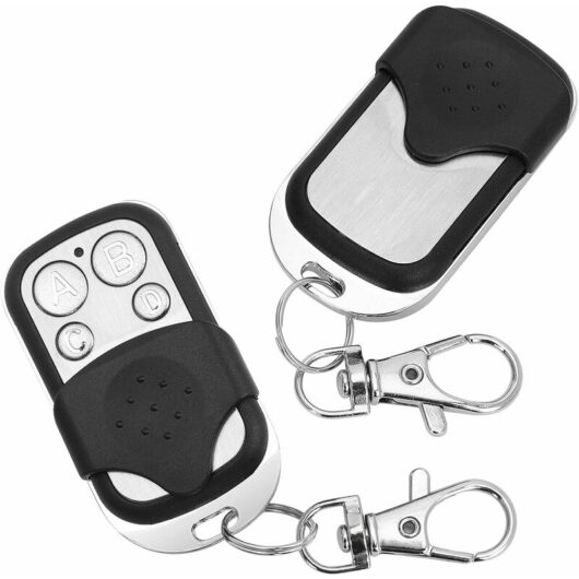 Osuper - Universal Gate Remote Control 2 Pack Universal Wireless Key Fob Car Garage Door Remote Control 433MHz Clone Key 4 Buttons