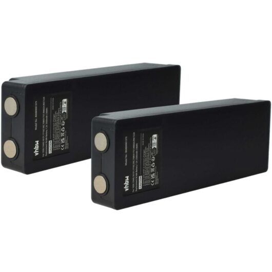 Vhbw - 2x Battery Replacement for Scanreco EEA2512, EEA4404, IM6024, 708031757 for Industrial Radio Remote Control (2500mAh, 7.2 v, NiMH) - Black