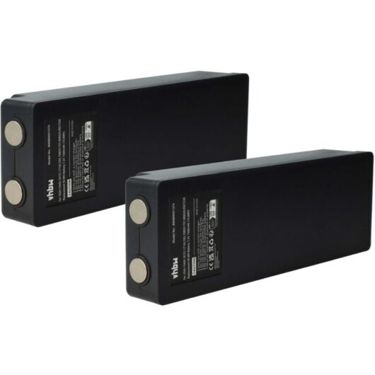 Vhbw - 2x Battery Replacement for Scanreco RSC7220 for Industrial Radio Remote Control (1500 mAh, 7.2 v, NiMH) - Black