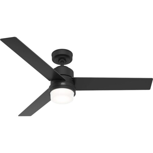 Ceiling Fan Greenville Black with Lights & Remote
