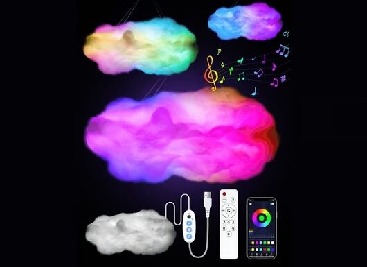1 or 2-Pack of 3D Colourful Cloud Remote Control LED Lights