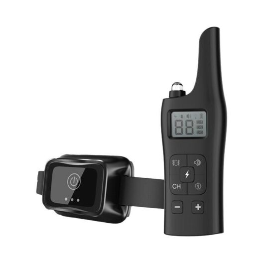 800m Remote Control Dog Training Collar, RGHS IP67 Waterproof Rechargeable Anti-Bark Collar with Vibration and Sound for Small/Medium/Large Dogs YMYNY
