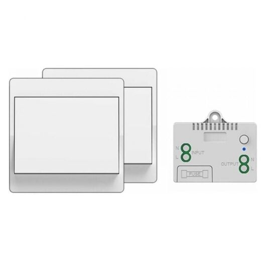 Battery-free wireless switch, wireless remote control for lights and household appliances, waterproof and safe, directly installable (1 to 2) YMYNY