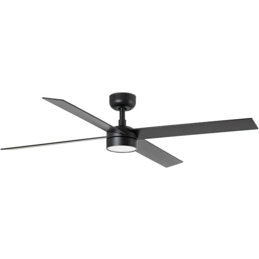 Dc Ceiling Fan Rudder L-4 Black with led & Remote