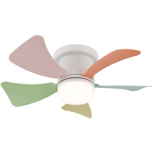 Globo Lighting - Ceiling Fan Hines White-Multi with led & Remote