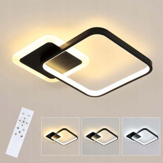 Comely - Dimmable led Ceiling Light, 20W Ceiling Light Fixture, Remote Control/APP, 3000k-6500k Φ33cm, Ceiling Lamp for Living Room Bedroom
