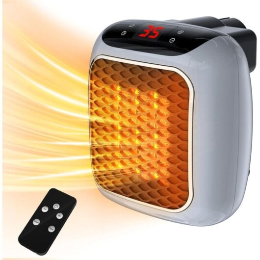 800W Electric Fan Heater, 2 Modes with LED Display and Remote Control
