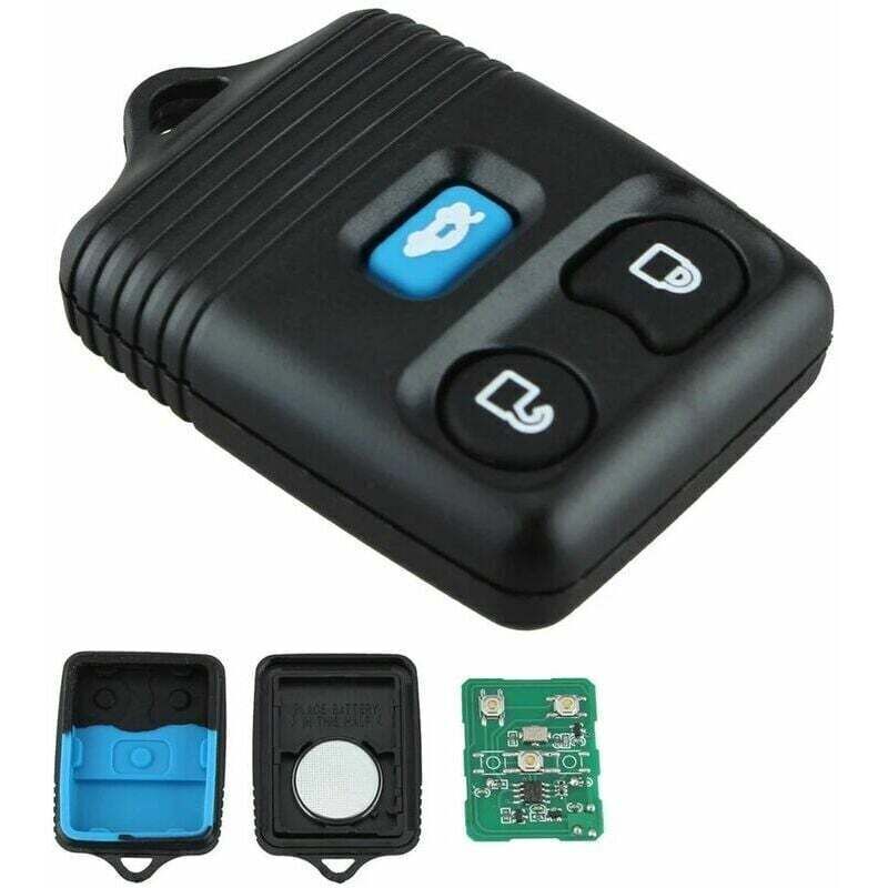 Black 2pc 3-button replacement remote key 433 MHz for Ford Transit Mk6 2000-2006 Connect 2000-2007..