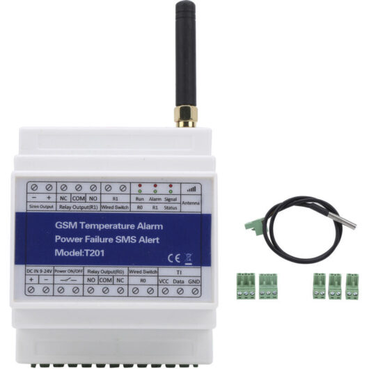 GSM SMS temperature alarm, energy consumption alert, remote control, support to inform of timer (SIM card not included)