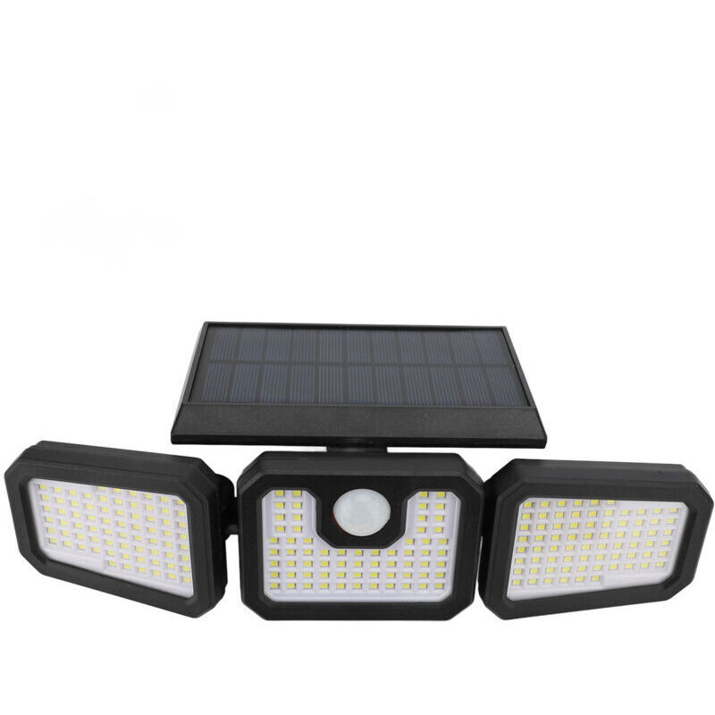 Outdoor Solar Wall Light with Motion Sensor, Remote Control, Foldable, IP65 Waterproof, 210 LEDs, Security Light, 3 Lighting Modes for Courtyard,