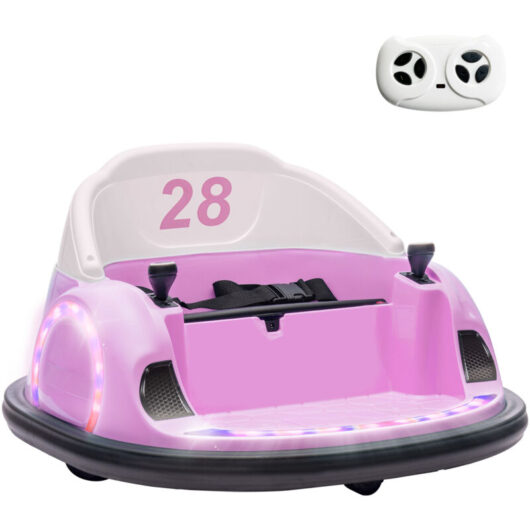 Aiyaplay - 360° Rotation 12V Kids Bumper Car w/ Remote Control, Pink