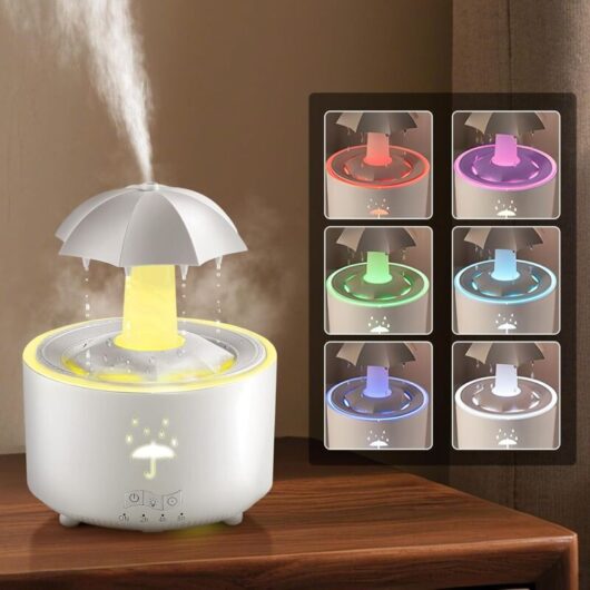 CCYKXA Air Humidifier, Bedroom Air Humidifier with Remote Control and Automatic Shut-Off, 7-Color LED Aromatherapy Diffuser for Bedroom, Living Room