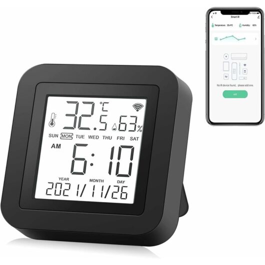 Smart WiFi ir Télécommande wifi Capteur de température et d'humidité Contrôleur ir universel Tuya Hygromètre d'intérieur Thermomètre Capteur App