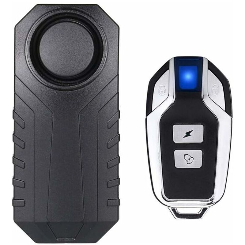 1 motorcycle/bike alarm, IP55 waterproof, 113 dB, wireless anti-theft device with remote control, for electric bikes, scooters and doors