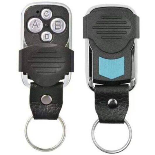 2 Pcs Universal Garage Door Cloning Key Fob Remote Control 433 MHz Cloner for Garage Door Electric Gate Garage Door Blindters Roller Shutters Shutter