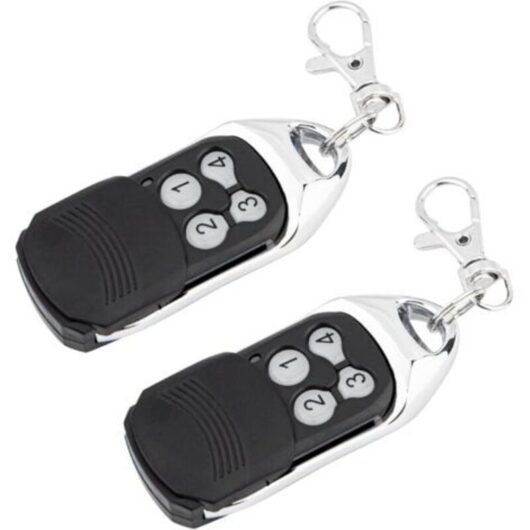 2 Pieces Universal 433 MHz Door Remote Control, Replacement Garage Door Remote Control, Super Duplicator Remote Control, Electric Gate, Garage