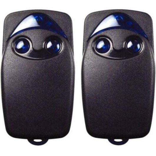 2 x Flo2r-s 433.92 MHz 2-button electric garage door remote control, compatible with Nice Remote garage door remote