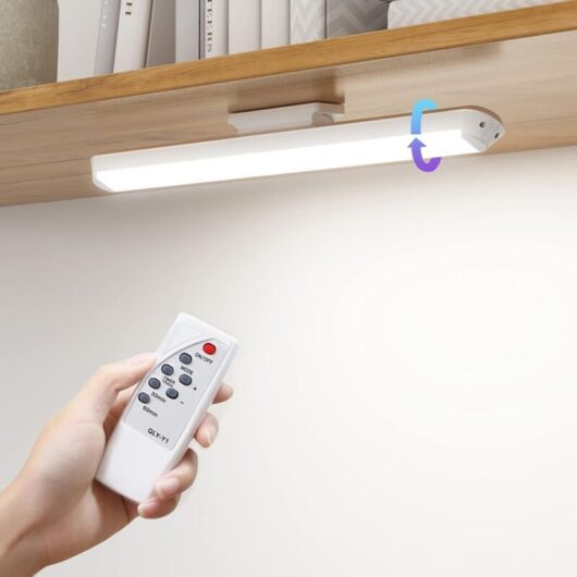 28cm Dimmable LED Under-Cabinet Light with Remote Control, Touch-Sensitive and Rechargeable Wall Light, Adjustable Wireless LED Strip Light for