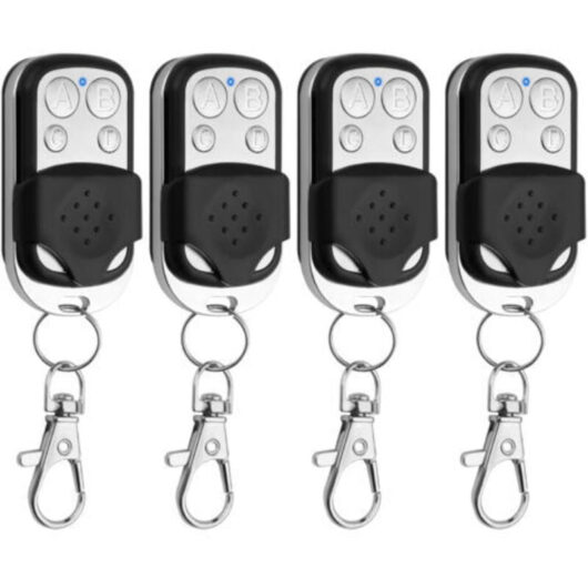3 Pcs Universal Remote Control Gate, 433.92 MHz Wireless 4-Button Garage Remote with Sliding Cover Keychain for Electric Garage Door