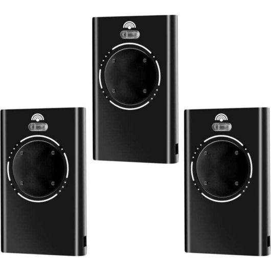 3-piece 868 MHz garage door remote control, 4-channel door remote compatible with XT4 868 SLH LR, XT4 868 SLH, XT2 868 SLH LR, XT2 868 SLH (Black)