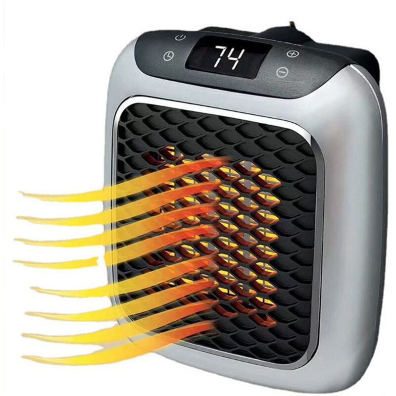 Blown Away Misery with Remote Control, 800 W Mini Ceramic Heater, Quiet and Energy-Efficient Radiant Heater with 12-Hour Timer, Thermostat