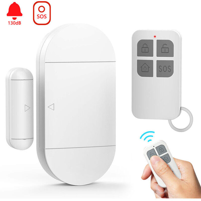 Ccykxa - Door and Window Alarm, Wireless Door and Window Detector with Remote Control and Battery, Anti-Theft and Intrusion Magnetic Sensor for Home