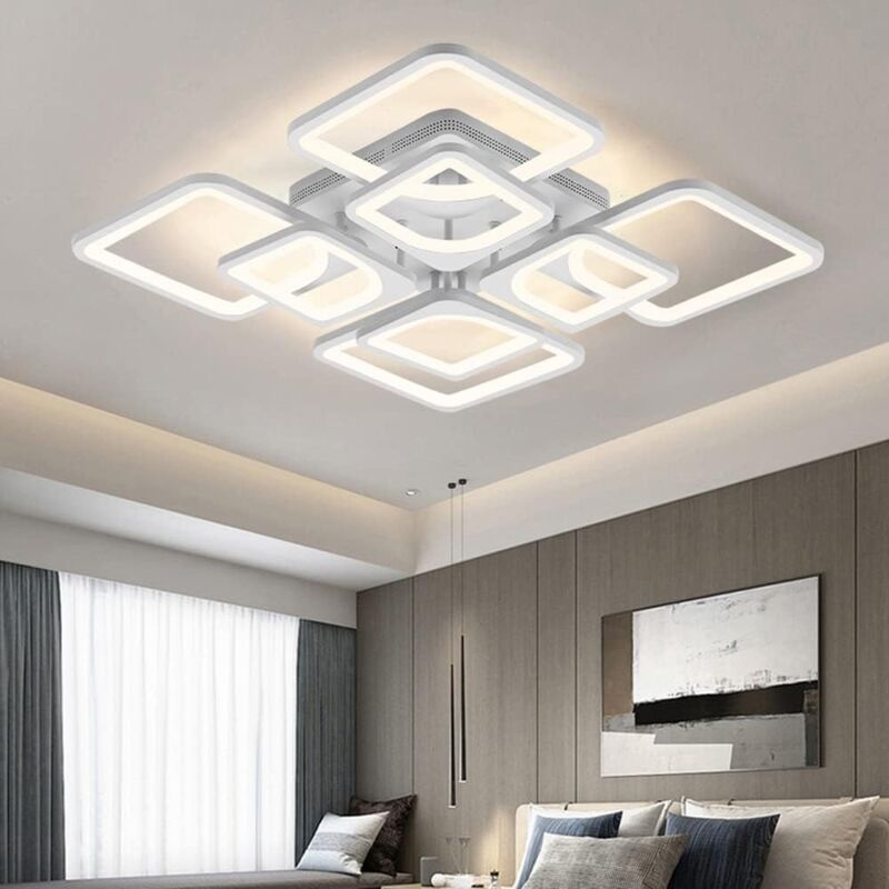 Comely - led Ceiling Light, 80W Dimmable with Remote Control and app Control, 8000LM Dimmable led Ceiling Light Fixture for Living Room, Office,