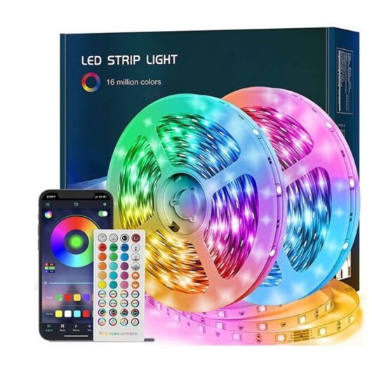 [NEVER USED] LED Strip, 15m RGB LED Strip, LED String Lights with Remote Control and App, Music Sync, Timer and Dimmable Color Changing, LED Strip