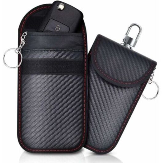Pack of 2 Portable Anti-RFID Mini Car Key Cases, RFID Blocking Box for Keyless Car Key, Anti-Theft for Car Remote Control (138 cm)