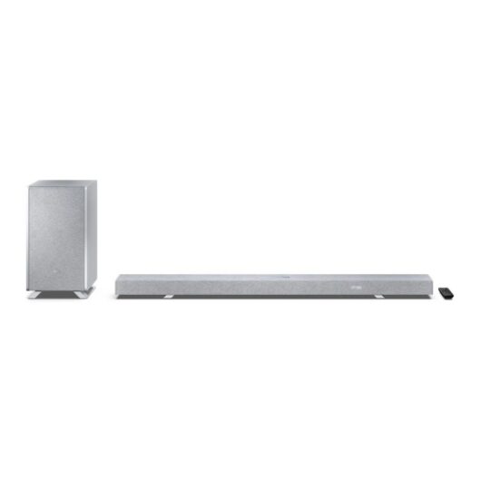 SHARP Q Range Soundbar 5.1.2 Channel Soundbar with Wireless Subwoofer Silver
