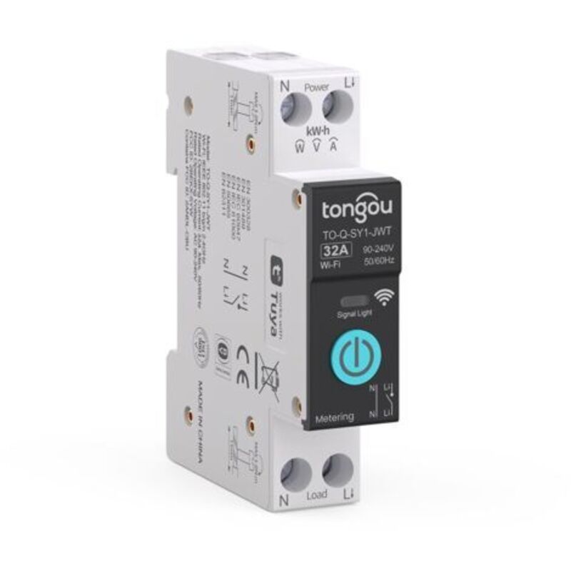Smart WIFI Switch Household Circuit Breakers Mobile Phone Remote Control 3 Timing Modes for Home Appliances (32A)