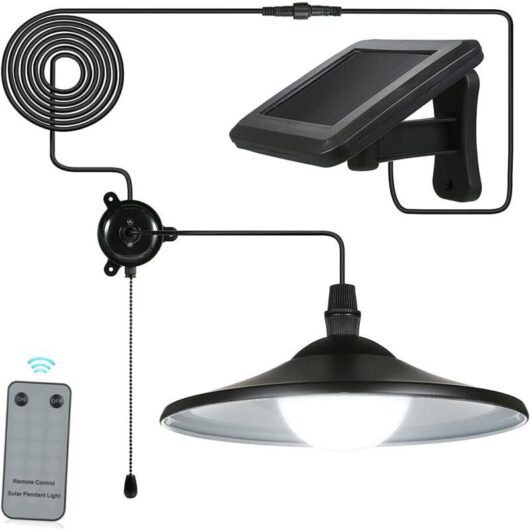 Solar lights for outdoors, E27 LED hanging solar power sensitive shed lights for outdoors, waterproof hanging decoration lamp with remote and online