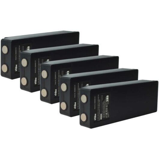 Vhbw - 5x Battery Replacement for Palfinger 17162, 16131, 1026, 13445 for Industrial Radio Remote Control (2500 mAh, 7.2 v, NiMH) - Black