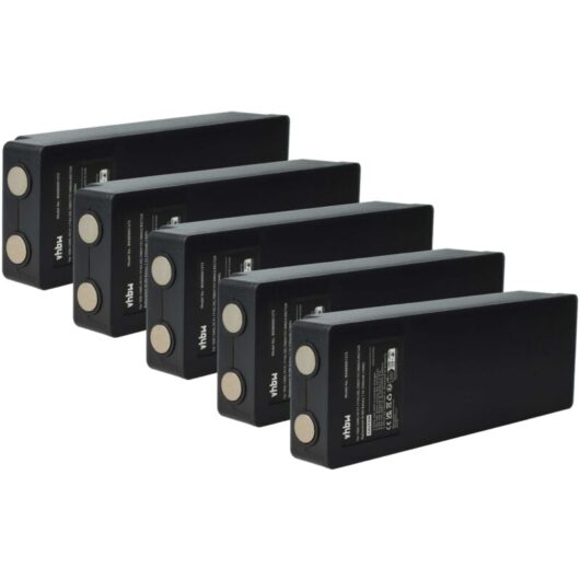 Vhbw - 5x Battery compatible with Scanreco RC590, RSC7230, RSC7220, RC960 Industrial Radio Remote Control (2500 mAh, 7.2 v, NiMH) - Black