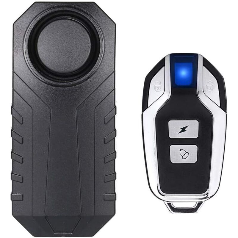 Wireless Motorcycle/Bike Anti-Theft Alarm, Security Burglar Alarm with Remote Control, IP55 Waterproof, 113dB Super Loud (Black)