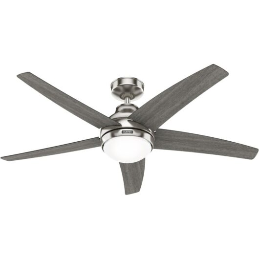 Ceiling Fan Bernard Nickel with Lights & Remote