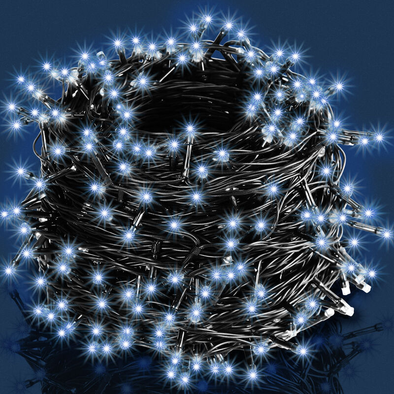 Fairy Lights Christmas Chain of Lights String 48 - 160 LEDs Battery Operated Remote Control w/ Timer 8 Light Modes Warm or Cold White 160 LEDs Cool