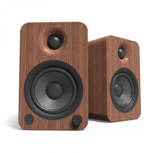 Kanto YU4 Powered Bookshelf Speakers Walnut