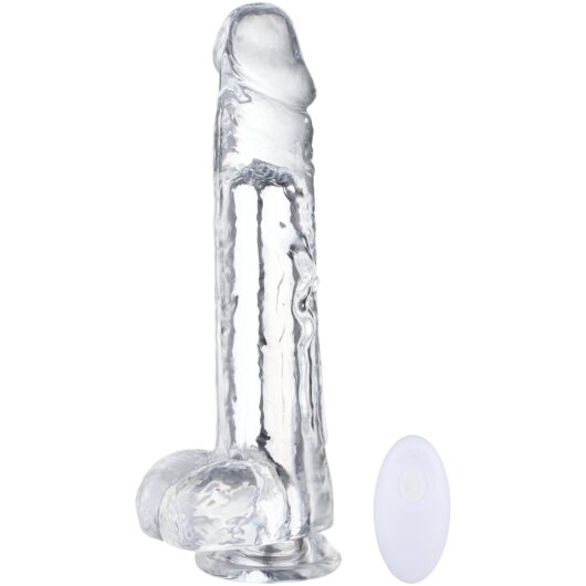 Loving Joy Remote-Controlled Vibrating Dildo - Clear